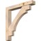 Ekena Millwork Merced Block Smooth Bracket w/ Offset Brace, Douglas Fir, 5 1/2"W x 36"D x 36"H BKT0604X36X36MRC05SDF - alternate 1